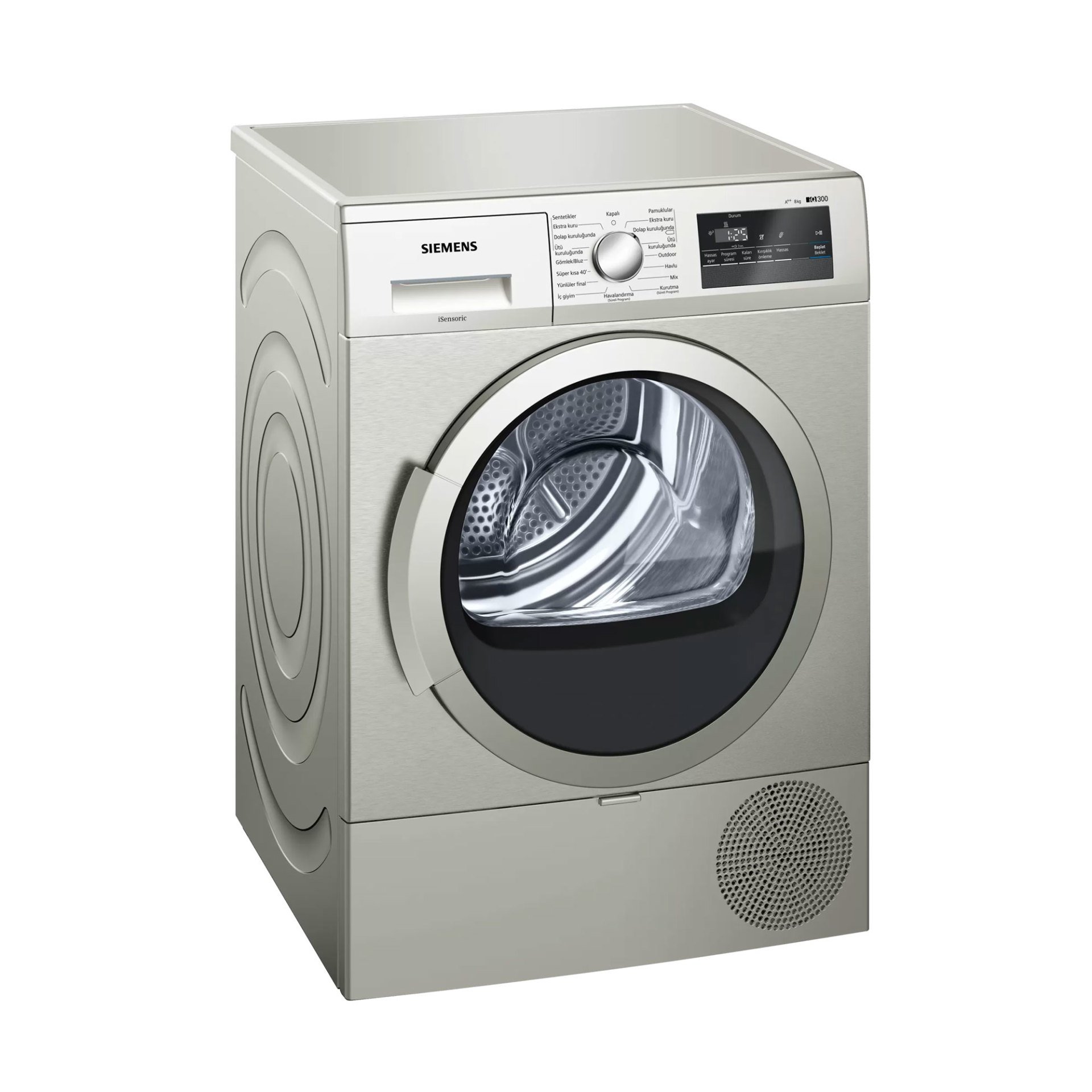 Siemens WT45RV0STR Isı Pompalı Kurutma Makinesi 8 kg silver