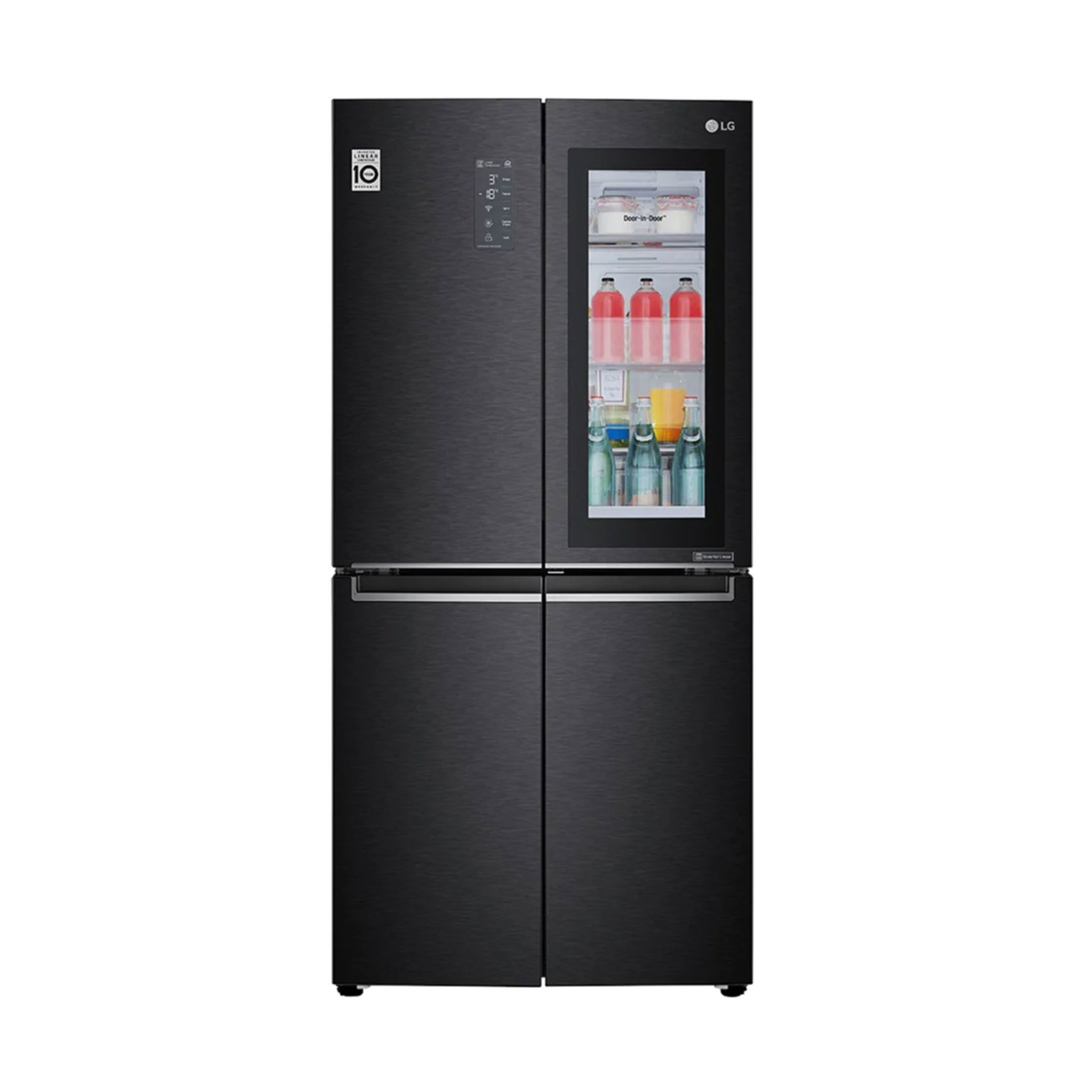 LG GC-Q22FTQKL InstaView No Frost Buzdolabı 530 Litre 83,5cm Genişlik DoorCooling+ & Hygiene FRESH⁺ᵀᴹ Mat Siyah