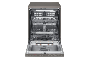 LG DFC325HD Bulaşık Makinesi QuadWash™ Teknolojisi LED Kontrol Ekranı 10 Yıl Motor Garanti 3 Raflı E Enerji Sınıfı Metalik Siyah