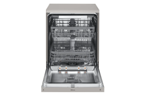 LG DFC425FP Bulaşık Makinesi QuadWash™ Teknolojisi LED Kontrol Ekranı 10 Yıl Motor Garanti 3 Raflı E Enerji Sınıfı Metalik Gri