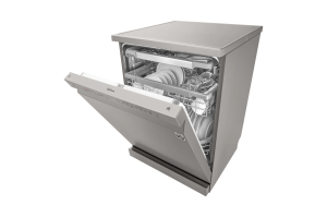 LG DFC425FP Bulaşık Makinesi QuadWash™ Teknolojisi LED Kontrol Ekranı 10 Yıl Motor Garanti 3 Raflı E Enerji Sınıfı Metalik Gri