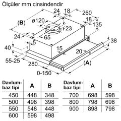 Siemens LI63TCA11T iQ100 Teleskopik Aspiratör 60 cm gümüş metalik