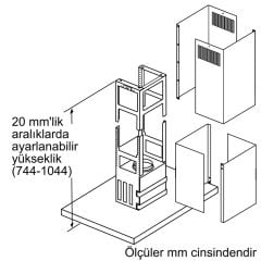 Siemens LF97BBM50 iQ300 Ada Tipi Davlumbaz 90 cm paslanmaz çelik