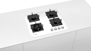 Siemens EN6C2HO12O iQ100 Gazlı Ocak 60 cm Sert cam, Beyaz