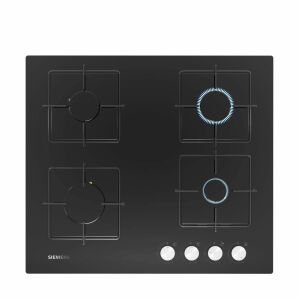 Siemens EN6C6PO12O iQ100 Gazlı Ocak 60 cm Sert cam, Siyah