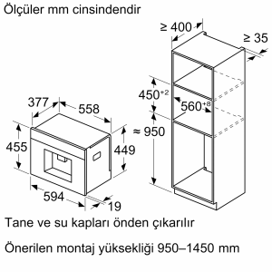 Siemens CT718L1B0 Tam Otomatik Ankastre Espresso Makinesi