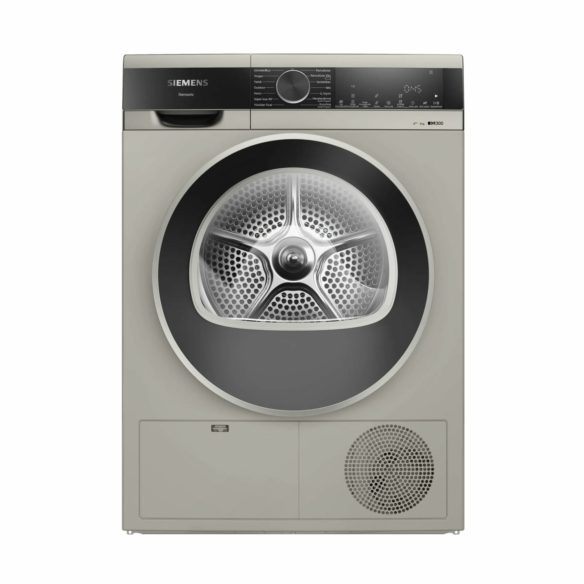 Siemens WQ41G20TTR iQ300 Isı Pompalı Kurutma Makinesi 9 kg Gümüş