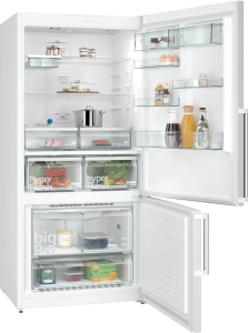 Siemens KG86NCWE0N iQ500 Alttan Donduruculu Buzdolabı 186 x 86 cm Beyaz
