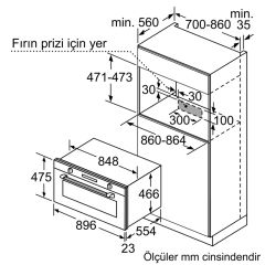 Siemens VB558C0S0 90 cm Siyah Ankastre Fırın