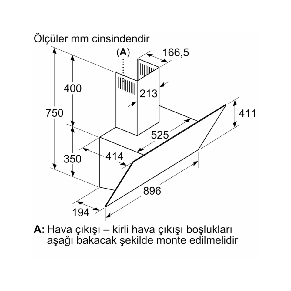 Siemens LC97KPJ70T iQ500 Duvar Tipi Davlumbaz 90 cm Gri
