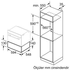 Siemens BI630CNW1 iQ700 Sıcak Tutma Çekmecesi 14 cm beyaz