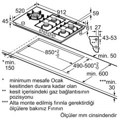 Siemens ER9A6SD70 iQ700 Gazlı Ocak 90 cm siyah