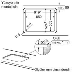 Siemens EP9A6QB90 iQ500 Gazlı Ocak 90 cm siyah