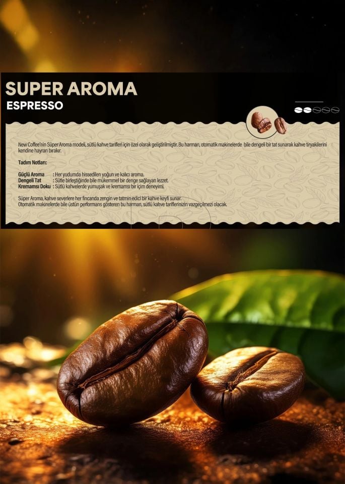 New Coffee SA500GR Super Aroma 500gr Espresso Çekirdek Kahve