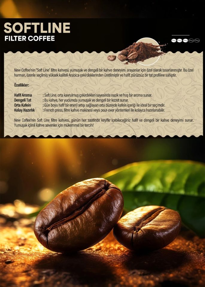 New Coffee SL500GR Soft Line 500gr Öğütülmüş Filtre Kahve