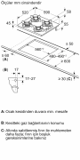 Siemens EO6C6PP30O iQ300 Gazlı Ocak 60 cm Sert cam, Siyah