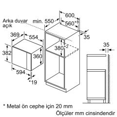 Siemens BE555LMS0 iQ500 Ankastre Mikrodalga paslanmaz çelik