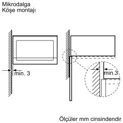 Siemens BF520LMR0 iQ300 Ankastre Mikrodalga paslanmaz çelik