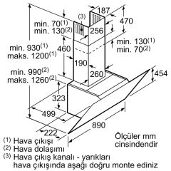 Siemens LC91KWW60 iQ700 Duvar Tipi Davlumbaz 90 cm Cam Dekorlu
