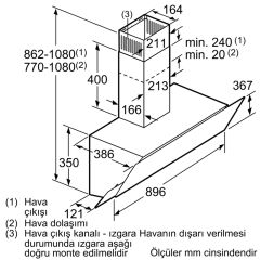 Siemens LC95KA670T Siyah Duvar Tipi Davlumbaz