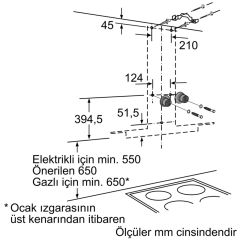 Siemens LC98GA542 iQ500 Duvar Tipi Davlumbaz 90 cm gri cam dekorlu