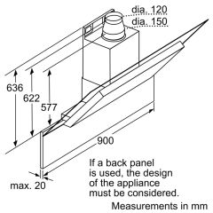 Siemens LC98KC542 Inox Duvar Tipi Davlumbaz