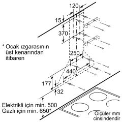 Siemens LC64PCC60T Siyah Duvar Tipi Davlumbaz