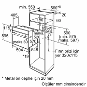Siemens HB557JYS5T iQ500 Ankastre Fırın 60 x 60 cm Siyah