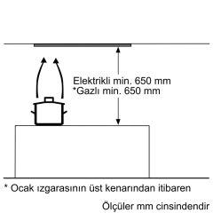 Siemens LB75565 iQ300 Gömme Aspiratör 75 cm gümüş metalik