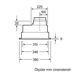 Siemens LB55565 iQ300 Gömme Aspiratör 53 cm gümüş metalik