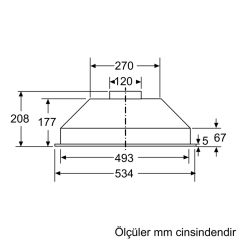 Siemens LB53NAA30 Inox Ankastre Aspiratör