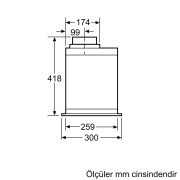 Siemens LB57574 iQ500 Gömme Aspiratör 52 cm Paslanmaz çelik
