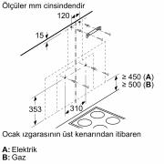 Siemens LC95FCJ00T iQ300 Duvar Tipi Davlumbaz 90 cm clear glass titanium printed