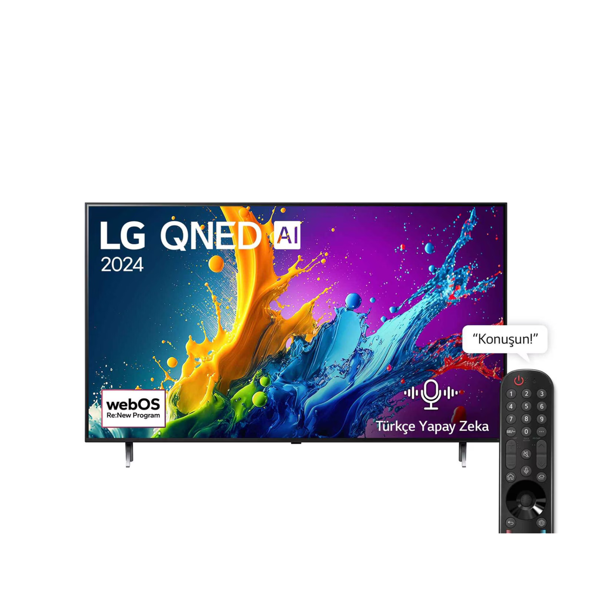LG 75QNED80T6A 75 inç LG QNED AI QNED80 4K Smart TV 2024
