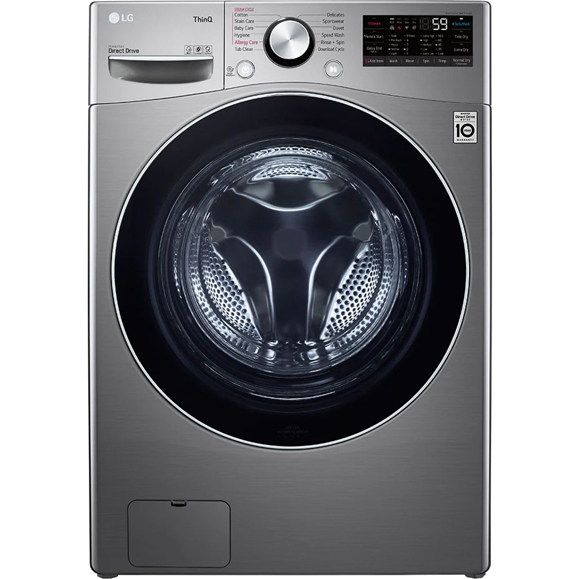 LG F0L9DGP2S Kurutmalı Çamaşır Makinesi Buharlı 14 Kg Yıkama / 8 Kg
