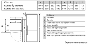 Siemens KG36NNLE0N iQ100 Alttan Donduruculu Buzdolabı 186 x 60 cm Inox görünümlü