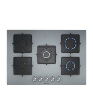 Siemens EN7B8QO12O iQ300 Gazlı Ocak 75 cm Sert cam, Titanium gri