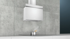 Siemens LC65FCJ20T iQ300 Duvar Tipi Davlumbaz 60 cm Beyaz Cam Yüzey