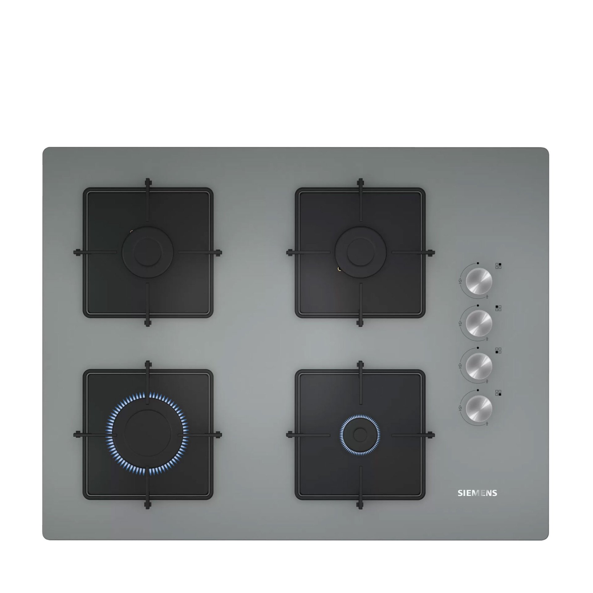 Siemens EO7C8PO12O Gazlı Ocak 67 cm Sert cam, Titanium gri