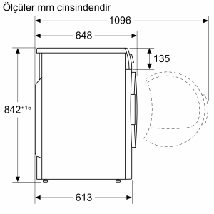 Siemens WQ41G2C0TR iQ500 Isı Pompalı Kurutma Makinesi 9 kg