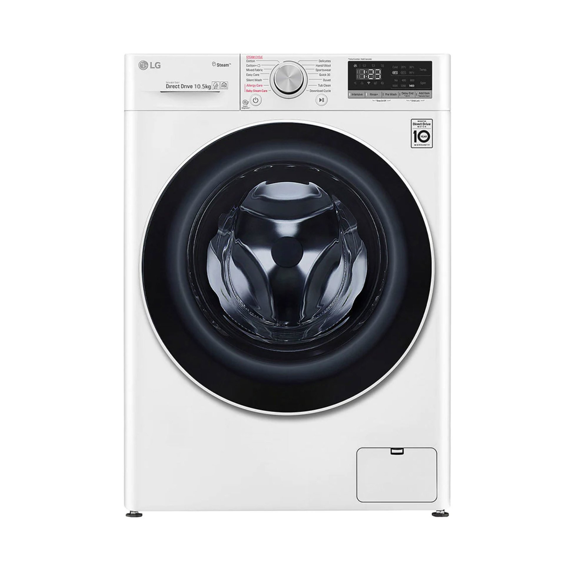 LG F4V5RYP0W Çamaşır Makinesi 10,5 Kg Yıkama 1400 Devir Buharlı AI DD™ Wi-Fi B Enerji Sınıfı Beyaz