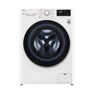 LG F4V3VYW0WE Çamaşır Makinesi 9 Kg Yıkama 1400 Devir Buharlı Steam™ B Enerji Metalik Beyaz