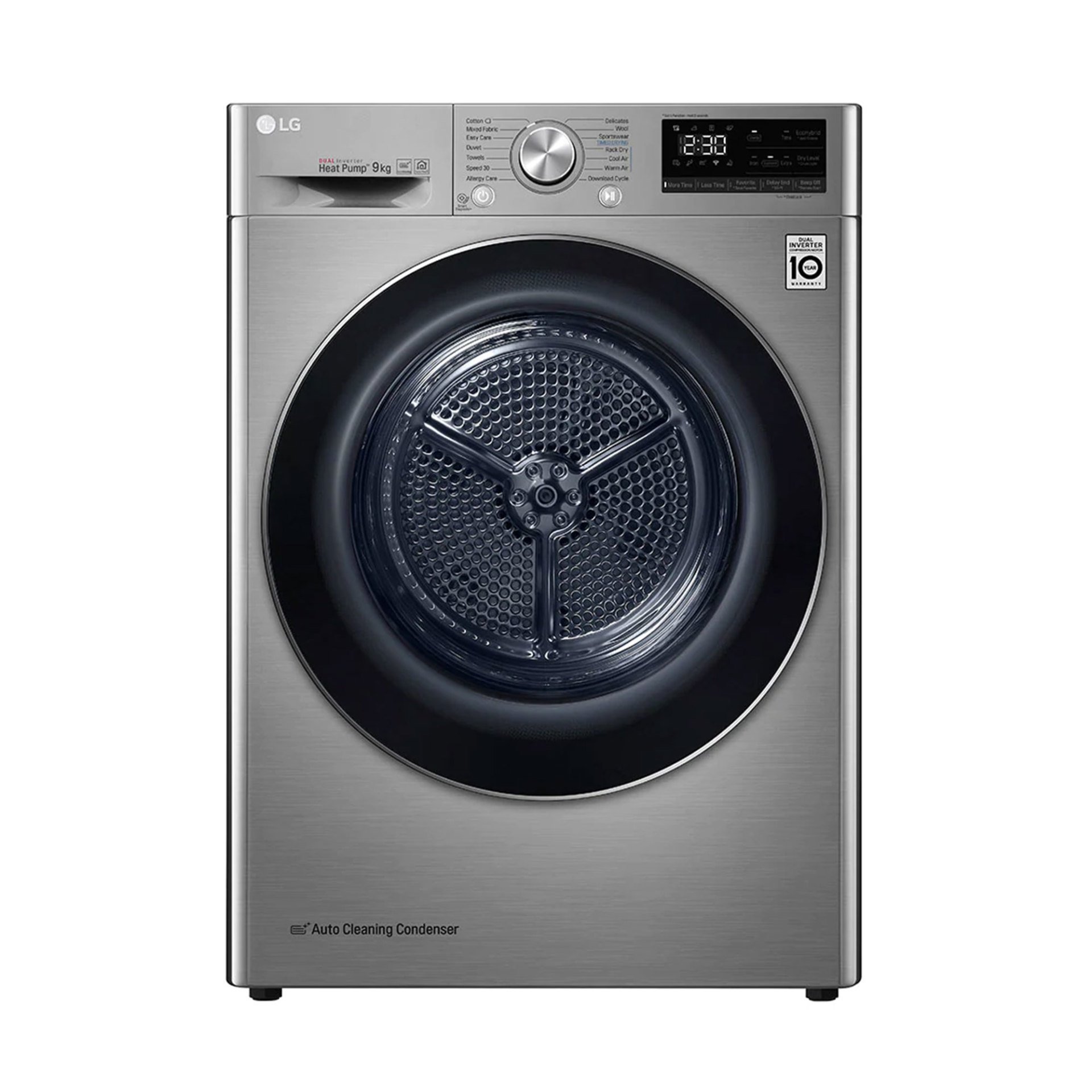 LG RC90V9EV2W Kurutma Makinesi 9 Kg Çift İnverter Kurutucu ThinQ Wi-Fi Enerji Sınıfı A+++(-%10) Metalik Gri